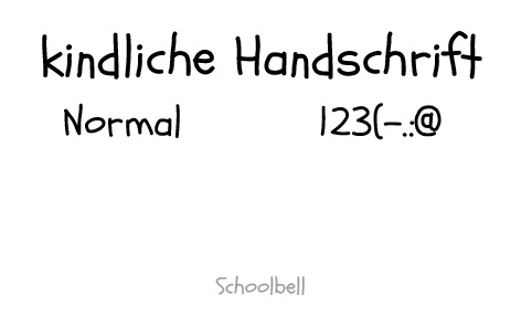 kindliche Handschrift